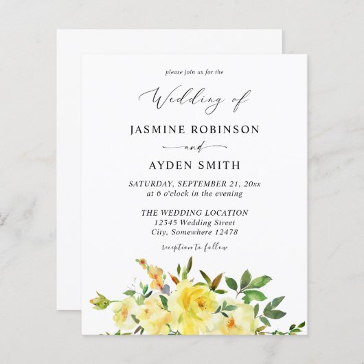 バジェット黄フローラ結婚ズ (正面/裏面)