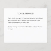 バジェット黒とオレンジありがとうメモ (裏面)