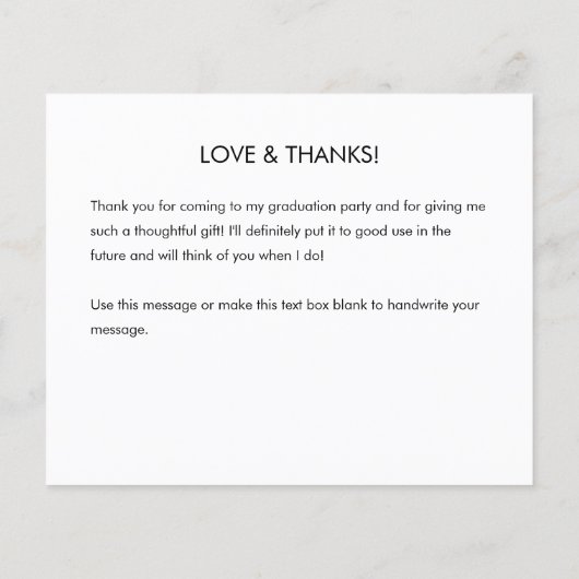 バジェット黒とオレンジありがとうメモ (裏面)