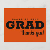 バジェット黒とオレンジありがとうメモ (正面)