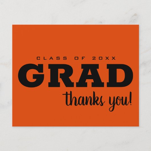 バジェット黒とオレンジありがとうメモ (正面)