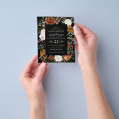 バジェット黒テラコッタフローラ素朴エレガント チラシ (手)