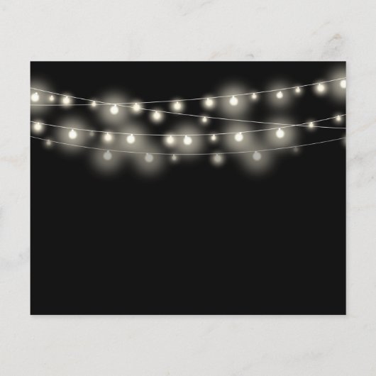 バジェット黒金ゴールドの葉の写真の結婚式の招待 (裏面)