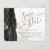 バジェット黒金ゴールドゲート灰色の大理石日付を保存 (正面)