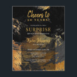 バジェット黒金ゴールド50th誕生日パーティーの招待 チラシ<br><div class="desc">50モダン年のスタイリッシュ応援に50年の男性マイルストーンBUDGET誕生日の驚きのパーティの招待状紙金ゴールドと黒の抽象芸術ブラシのストロークデザインとエレガントフライヤー。              任意の年齢マイルストーンの誕生日に適して： 21日、30日、40日、50日、60日、70日、75日、80日、90日、100日。                                     購入読前にお願い！    予算紙が薄い – このカードをカードストックに印刷するようにアップグレードできます    封筒が含まれていない。   表示された内容を正確に受け取るため、テキストの情報とスペルをすべて再確認し、印刷する前に何もチェックしない。    このカードは4.5インチx 5.6インチのサイズに対応。別のサイズのカードを選択し、文字がページ外に出る場合は、製品をカートに追加する前に、すべてを修正する必要がある。ライブ頼デザインサービスを救済お願い。</div>