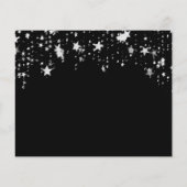 バジェット黒銀の星の誕生日を保存する日付 (裏面)