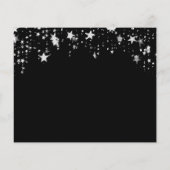 バジェット黒銀写真の誕生日Save the Date (裏面)