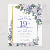 バジェット19th誕生日サプライズパーティの招待状 (正面)