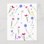 バジェット19th誕生日パーティワイルドフラワー招待状 (裏面)