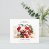 バジェット1stクリスマスベビー写真ホリデーカード (スタンド正面)