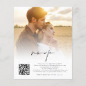 バジェット2フォトオーバーレイボホ結婚式招待状 (裏面)