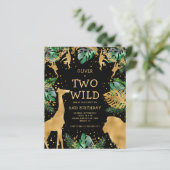 バジェット2ワイルド金ゴールドブラック2nd誕生日招待状 (スタンド正面)