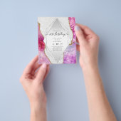 バジェット21th誕生日の輝きアゲートスパークル招待状 チラシ (手)