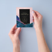 バジェット21th誕生日の輝きアゲートスパークル招待状 チラシ (手)