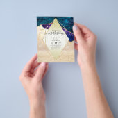 バジェット21th誕生日の輝きアゲートスパークル招待状 チラシ (手)