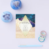 バジェット21th誕生日の輝きアゲートスパークル招待状 チラシ (シングル)