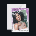 バジェット21th誕生日フォトドリッピンググリッター招待状 ノートカード<br><div class="desc">招待として、あなたの娘のための21歳の誕生日のお知らせ。色のオプションが多く、写真を追加してキープサケユニークを作成。</div>