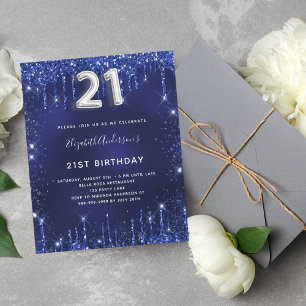 バジェット21th birthday blue silverグリッター