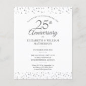 バジェット25thアニバーサリーシルバーハート招待状 (正面)