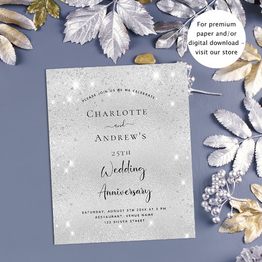 バジェット25thシルバー結婚ズ記念グリッター