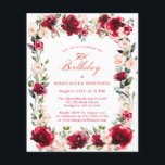 バジェット50誕生日レッドローズピンク牡丹招待状<br><div class="desc">赤いバラと赤面のピンクの牡丹は、この美しい誕生日離れの招待には暗い緑のに囲まれてユニークいる。スクラシッククリプトの書道を使用すると、それがマイルストーンの誕生日であり、誕生日のお祝い人が誰であるかを知ることができる。このアイテムはレッドローズピンク牡丹コレクションの一部である。これには、招待スイート、ようこそテンプレート、およびユニークパーティーサプライの作成に使用できるシンボルや象徴が含まれる。</div>