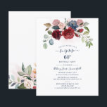 バジェット60th誕生日ユーカリフローラ招待状<br><div class="desc">フローラ60誕生日ブルゴーニュ赤面誕生会カスタマイズへの招待は、の「パーソナライズ」ボタンを使用してクリック、ほとんどの誕生日に簡単に行うことができる。バーガンエレガントディ、ほこりっぽいブルー、ユーカリの緑と赤面ピンクの花とスクリプトとタイポグラフィを備えモダンている。ヒント：このデザインで店のパーティー用品のコレクションをチェックするもしと、紙プレート、紙ナプキンなどのアイテムのための調整されたパーティー用品を好む</div>