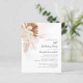 バジェット80thバースデーパーティーパンパスグラス招待状 (スタンド正面)