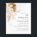 バジェット80thバースデーパーティーパンパスグラス招待状<br><div class="desc">予算80th誕生日パーティパンパスグラス招待状は、白い背景にタイポグラフィとレイアウトと砂漠椰子モダンの植物を特徴とする。このカーカスタマイズドは、年やレイアウト、文字の色などを変更するクリック「パーソナライズ」ボタンを使用して、他の特別なイベントのために完全に使用できる。</div>