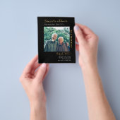 バジェット90th誕生日ブラック招待状 チラシ (手)