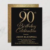 バジェット90th誕生祝い招待状 (正面/裏面)