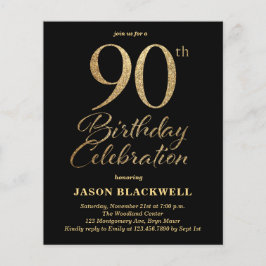 バジェット90th誕生祝い招待状