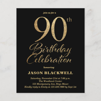 バジェット90th誕生祝い招待状