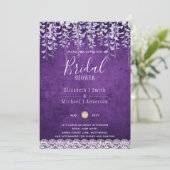 バジェット ウィステリア フラワーレース ブライダルシャワーの招待状 招待状 (スタンド正面)