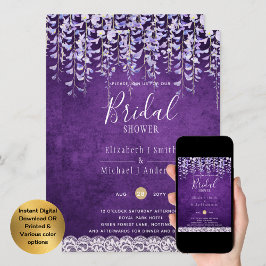 バジェット ウィステリア フラワーレース ブライダルシャワーの招待状 招待状