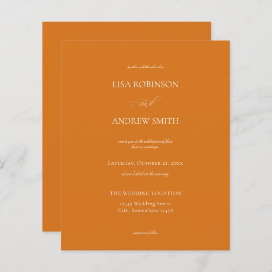 バジェット・オレンジ結婚書道 (正面/裏面)