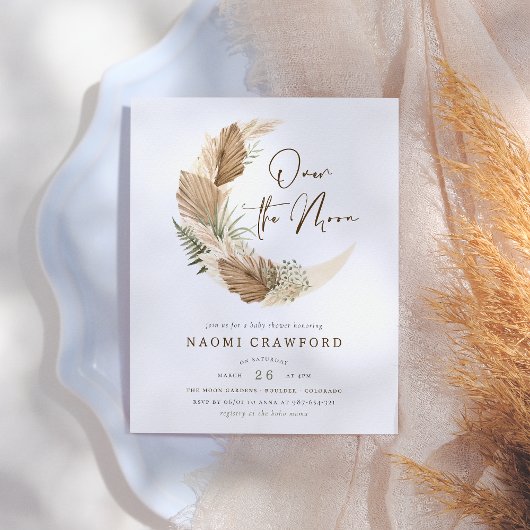 バジェット・オーバー・ザ・ムーンボーホパームパンパスベビーシャワー