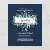 バジェット・カトリック結婚クリスチャンの緑の招待状 (正面)