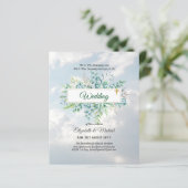 バジェット・カトリック結婚クリスチャンの緑の招待状 (スタンド正面)