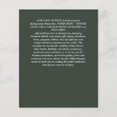 バジェット・カトリック結婚クリスチャンの緑の招待状 (裏面)