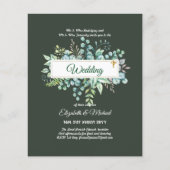 バジェット・カトリック結婚クリスチャンの緑の招待状 (正面)