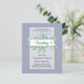 バジェット・カトリック結婚クリスチャンの緑の招待状 (スタンド正面)