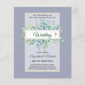 バジェット・カトリック結婚クリスチャンの緑の招待状 (正面)