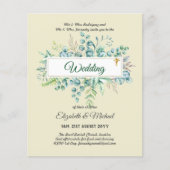 バジェット・カトリック結婚クリスチャンの緑の招待状 (正面)