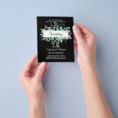 バジェット・カトリック結婚クリスチャンの緑の招待状 チラシ (手)