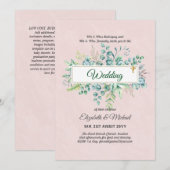 バジェット・カトリック結婚クリスチャンの緑の招待状 招待状 (正面/裏面)