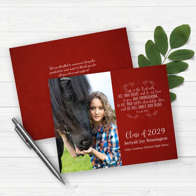 バジェット・クリスチャン卒業聖書の聖句レッド (クリエイターアップロード済み)