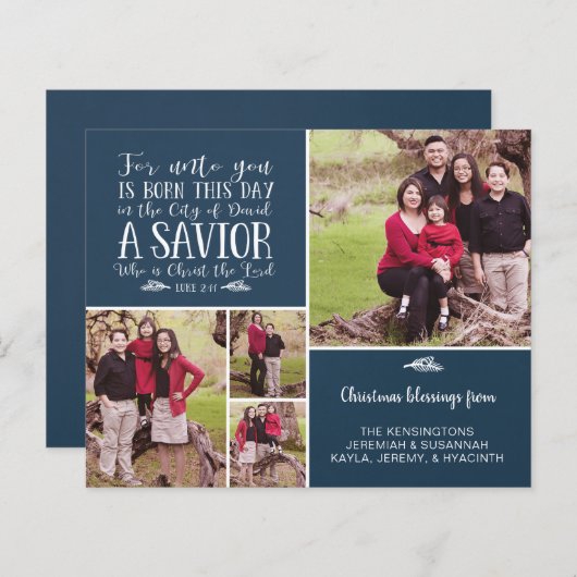 バジェット・クリスチャン・クリスマスコラージュLuke 2写真 (正面/裏面)