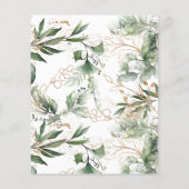 バジェット ゴールド ユーカリ リース 緑のガラス 結婚式 チラシ (裏面)