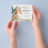 バジェット·サファリ·キリン動物のベビー·シャワー チラシ (手)