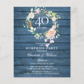 バジェット・サプライズ40周年記念素朴招待状 (正面)